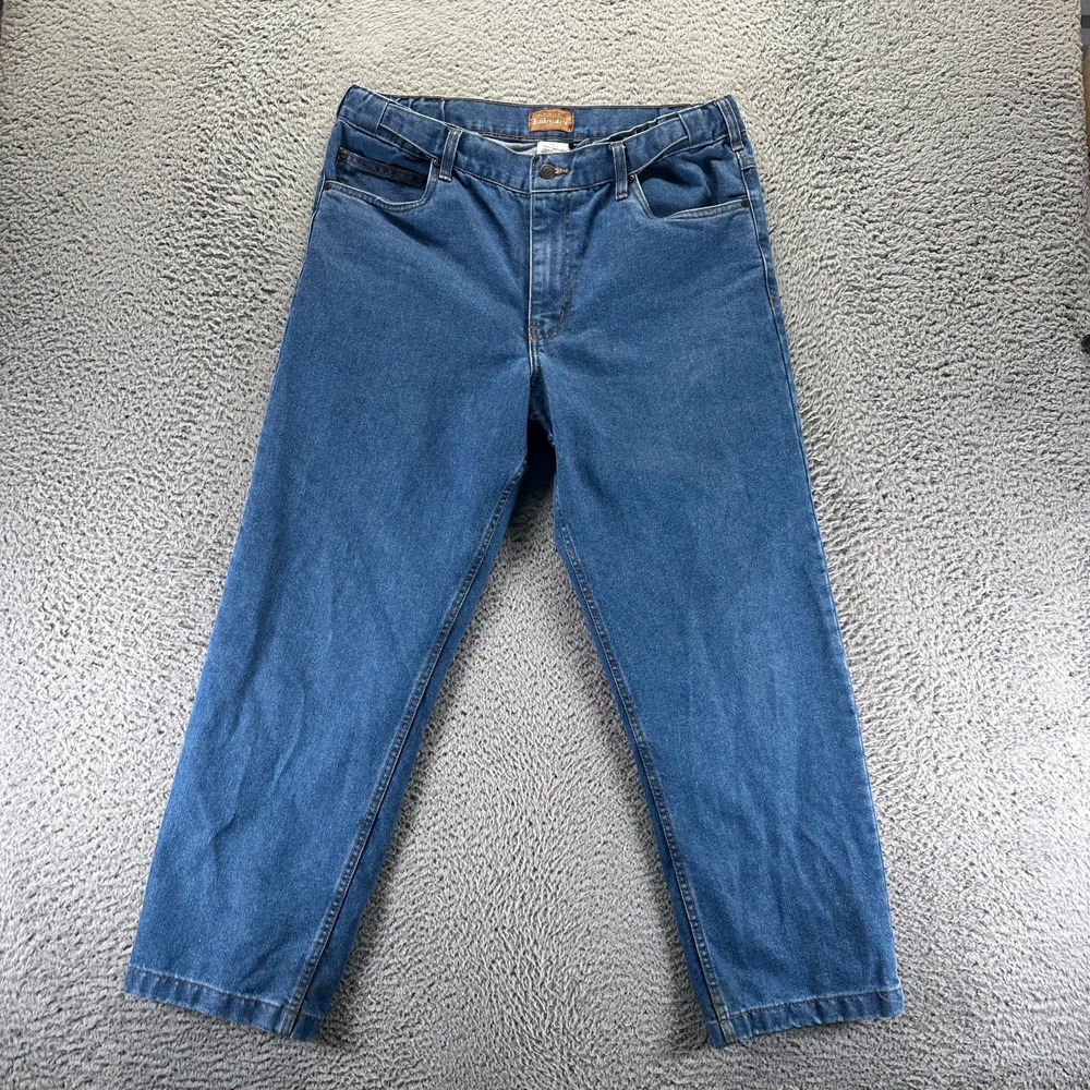 Haband Tailgater Jeans Men 36x29 Blue Cotton Denim Straight Leg Workwear Stretch